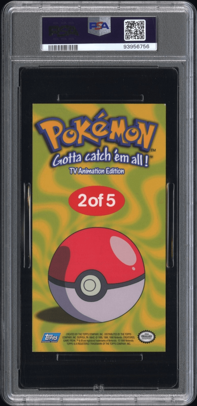 PSA 8 Squirtle #2 Topps Pokémon TV Anime Series 1 Oversized Tin Toppers