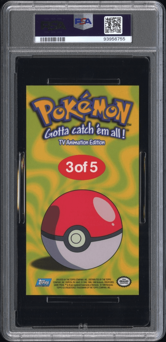 PSA 9 Bulbasaur #3 Topps Pokémon TV Anime Series 1 Oversized Tin Toppers